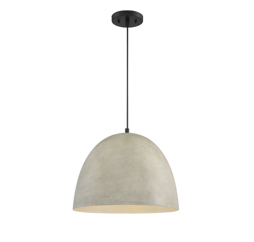 Meridian - M70093CMBK - One Light Pendant - Mpend - Concrete w/Matte Black