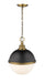 Z-Lite - 619P14-MB-FB - Two Light Pendant - Peyton - Matte Black / Factory Bronze