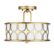 Meridian - M60015NB - Two Light Semi Flush Mount - Msemi - Natural Brass