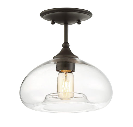 Meridian - M60017ORB - One Light Semi Flush Mount - Msemi - Oil Rubbed Bronze