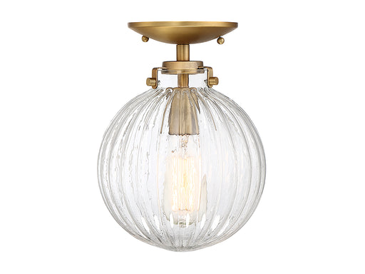 Meridian - M60056NB - One Light Semi Flush Mount - Msemi - Natural Brass