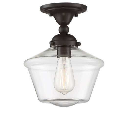 Meridian - M60059ORB - One Light Semi Flush Mount - Msemi - Oil Rubbed Bronze