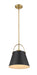 Z-Lite - 726P-MB+HBR - One Light Pendant - Z-Studio - Matte Black / Heritage Brass