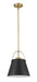 Z-Lite - 726P-MB+HBR - One Light Pendant - Z-Studio - Matte Black / Heritage Brass