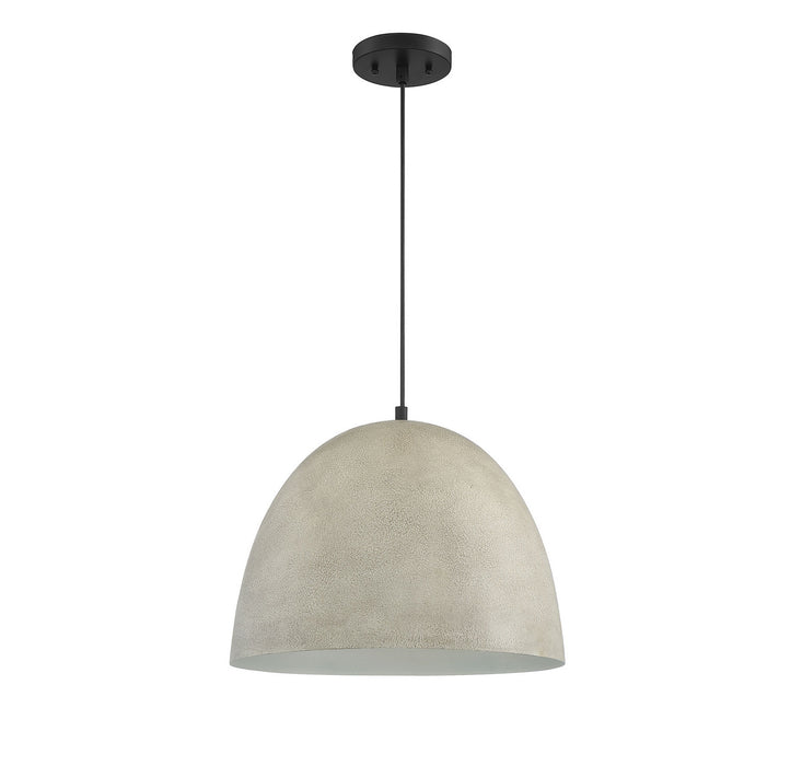 Meridian - M70093CMBK - One Light Pendant - Mpend - Concrete w/Matte Black