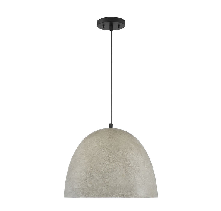Meridian - M70093CMBK - One Light Pendant - Mpend - Concrete w/Matte Black