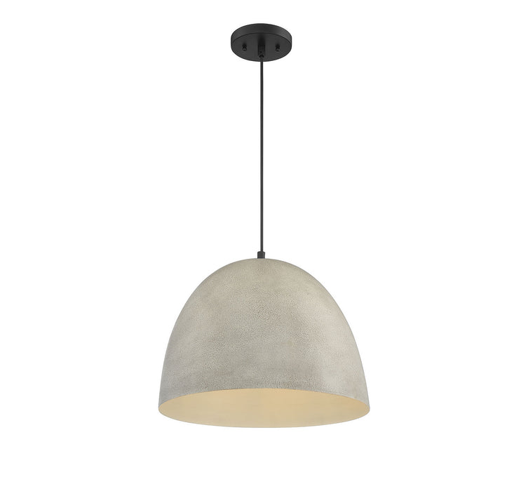 Meridian - M70093CMBK - One Light Pendant - Mpend - Concrete w/Matte Black